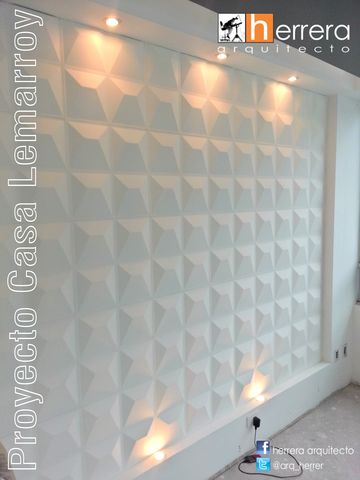 Muro de paneles 3D Wall en Biblioteca