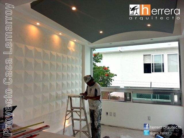 Muro de paneles 3D Wall en Biblioteca