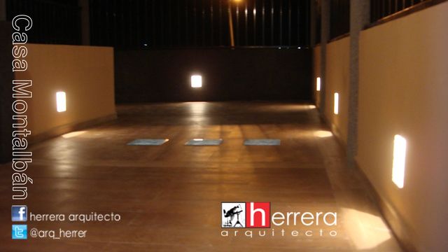 Detalle de terraza iluminada